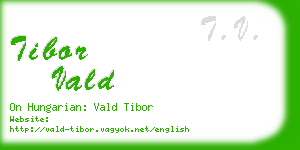 tibor vald business card